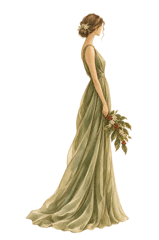 Figurín de vestido formal
